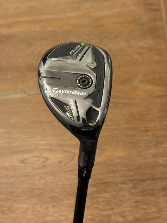 Taylormade Qi35 3-hybrid (19°) / Kai'li HY 95X shaft (xtra stiff)