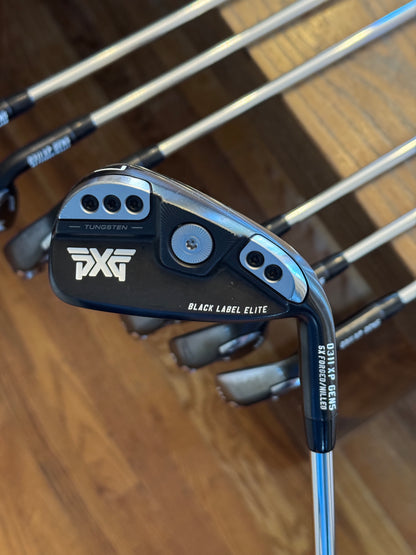 PXG 0311 XP Black Gen5 Iron Set -1” (4-PW) / True Temper Elevate R shafts (regular)