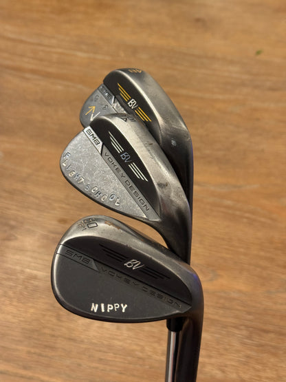 *CUSTOM STAMPED* Titleist SM8 Black Wedge Set (48°, 54°, 60°)