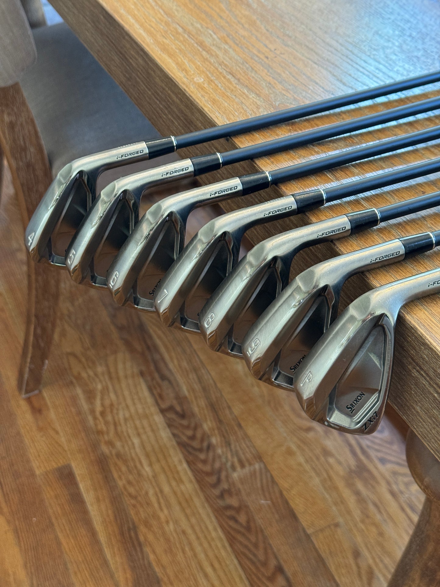 Srixon ZXi7 Black Chrome Forged '25 Iron Set (4-PW) / KBS TGI 90 S+ shafts (stiff)