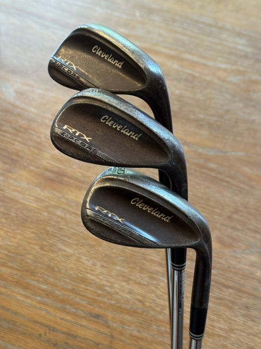 Cleveland RTX Zipcore Raw Wedge Set (52°, 56°, 60°)