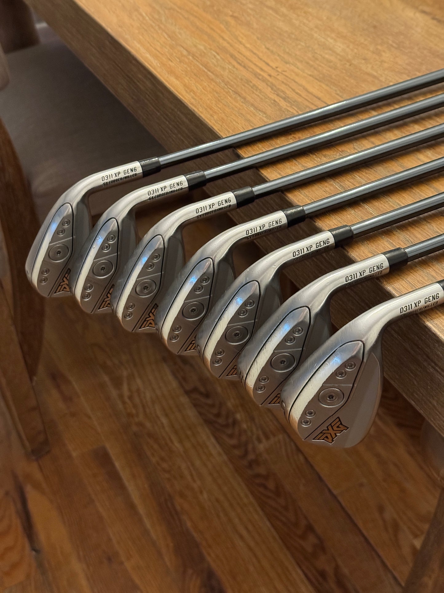 PXG 0311 XP Gen6 Iron Set (5-GW) / UST Mamiya Recoil F4 75 shafts (stiff)