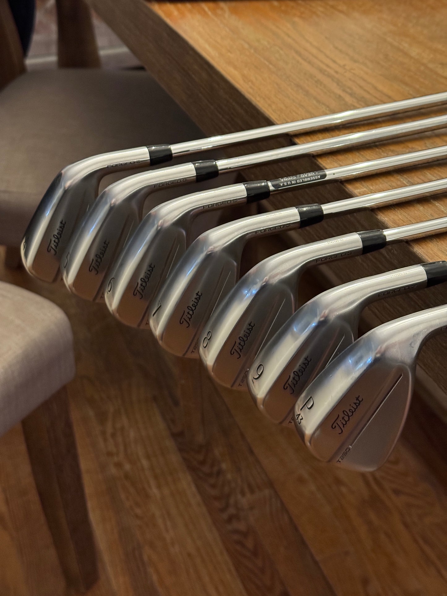 Titleist T250 ‘25 Iron Set (4-PW) / True Temper AMT Black S shafts (stiff)