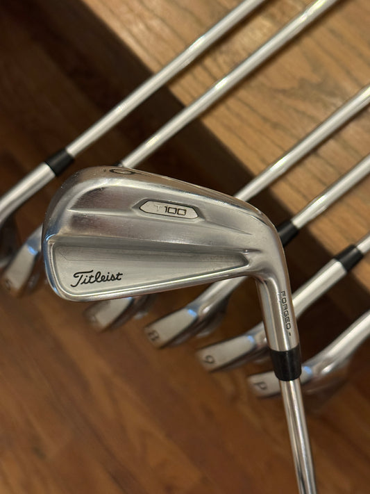 Titleist T100 Iron Set (4-PW) / AMT Tour White X100 shafts (xtra stiff)