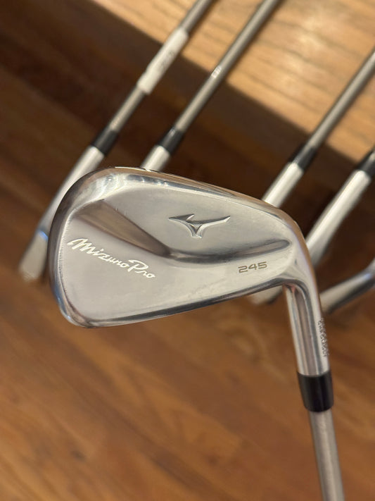 Mizuno Pro 245 Iron Set (5-PW) / Aerotech Steelfiber i80 shafts (regular)